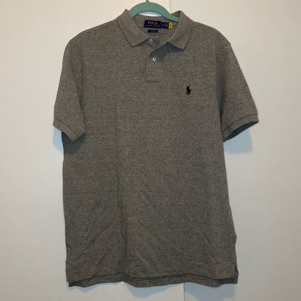 🚀NWOT🚀 Polo by Ralph Lauren heather grey Polo shirt size XL fits like a L